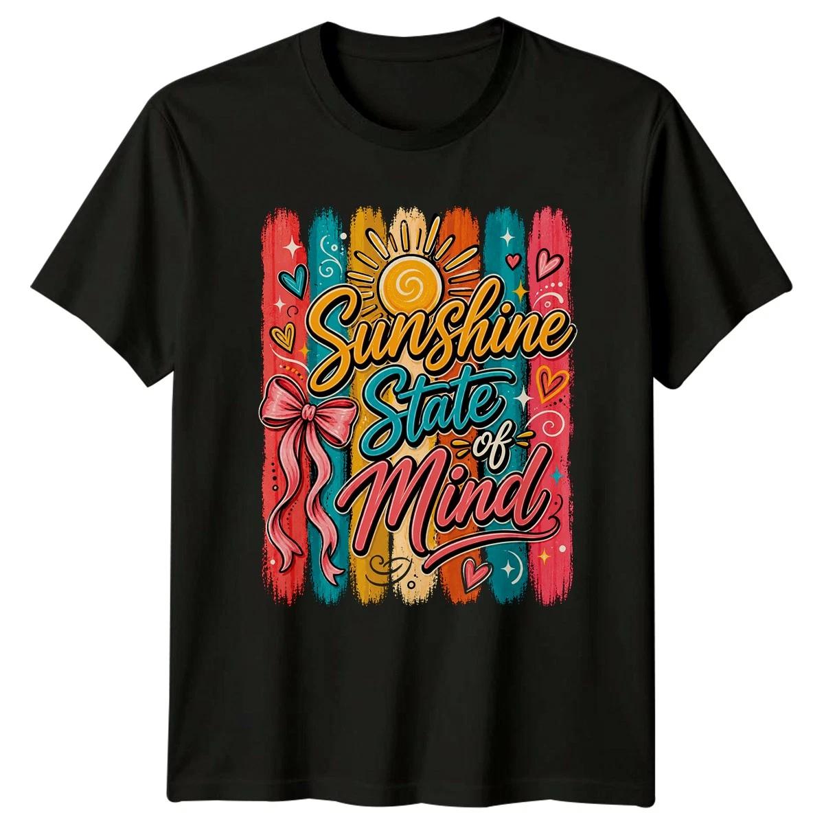 Sunshine State Of Mind Womens T-Shirt Retro Summer Lifestyle Gift For Her XXXXL