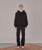 Gimyeong Back Flower Hoodie Sweatshirt Black