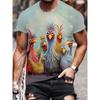 Funny Animal 3D Printing Short Sleeve Summer Outdoor Fashion Wear Tops Large Size Loose Men's T-Shirts