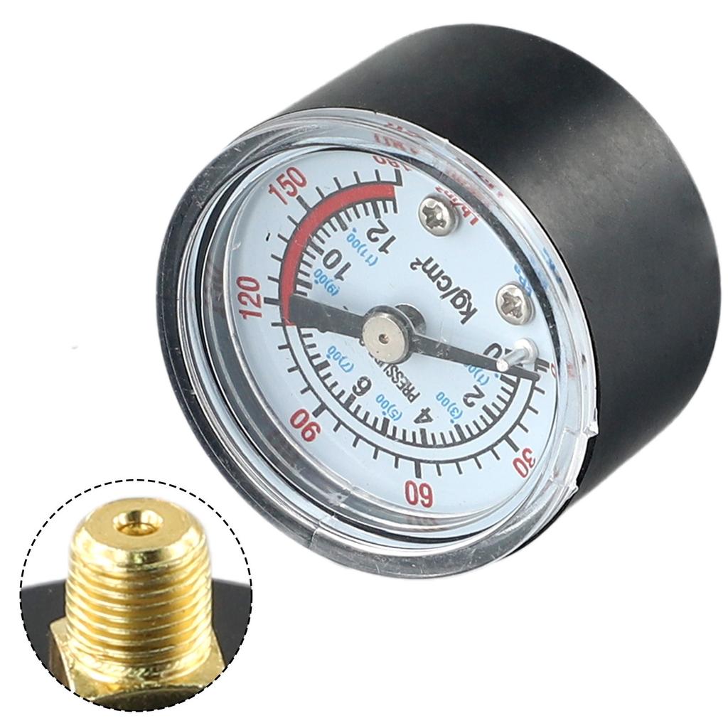 Air Compressor Hydraulic Fluid Pressure Gauge Male Thread Bottom