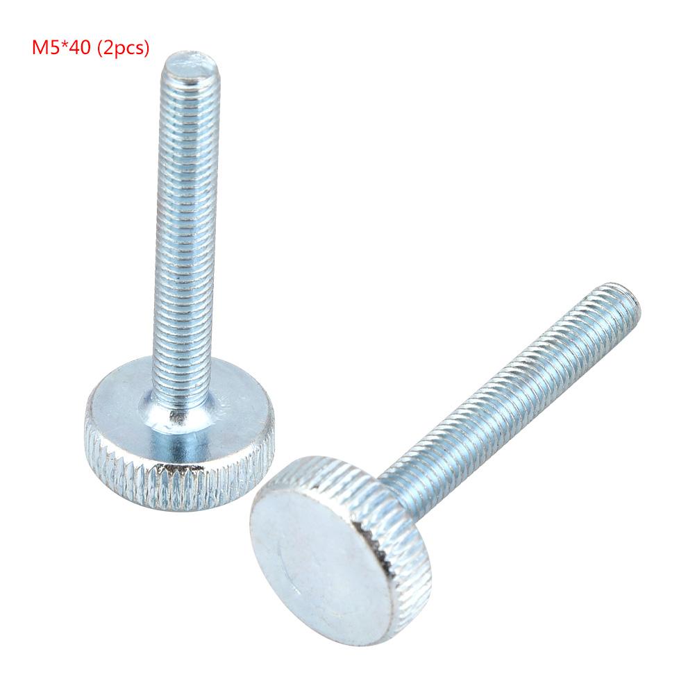 M5 Zinc Plated Carbon Steel Flat Knurled Head Thumb Screws (M5*8; 5pcs)
