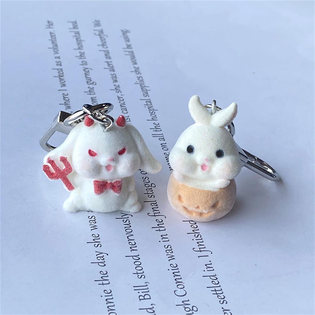 Cartoon Christmas Series Plush Velvets Figurine Keychain Cartoon Key Holder Alloy Texture Suitable for Festival Cheer