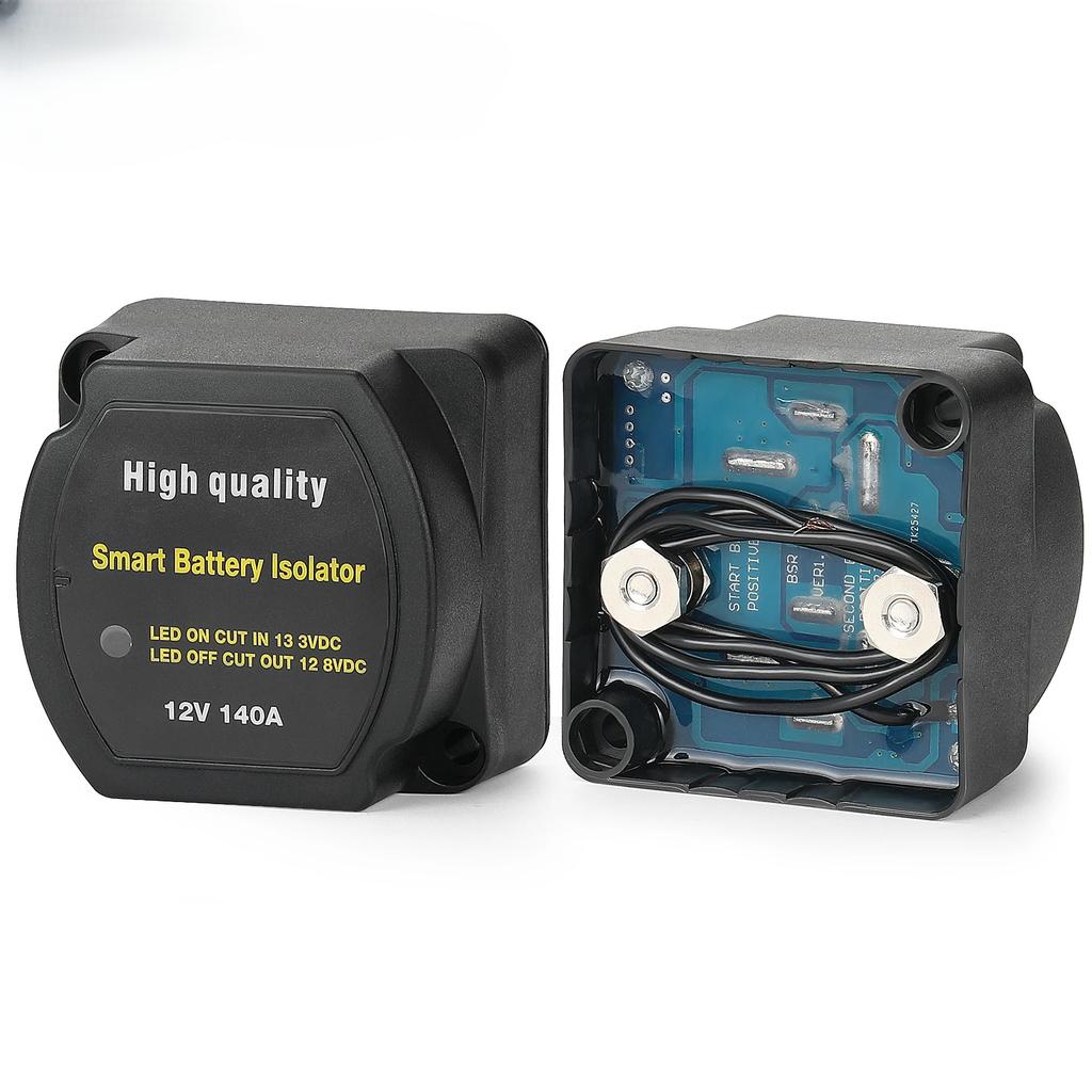 Dual Battery Smart Isolator 12V 140A Voltage Sensitive Split Charge Relay VSR Car Accessories Relay VSR for Camper