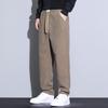 Autumn Men's Elastic Straight-Leg Fleece-Lined Casual Pants - Trendy & Versatile