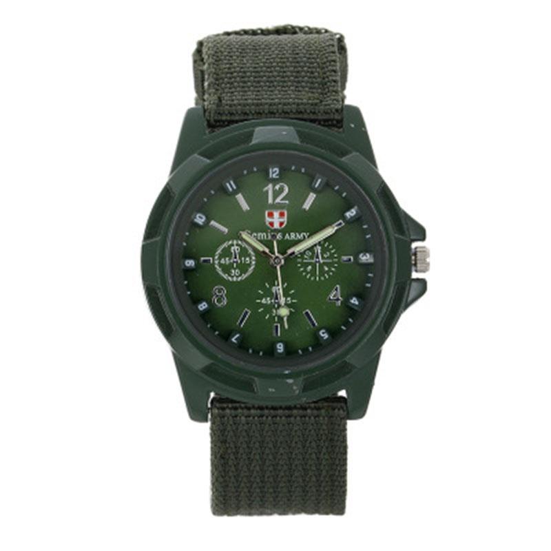 Men's Watch With Sport Military Analog Design And Durable Nylon Strap Ideal Gift