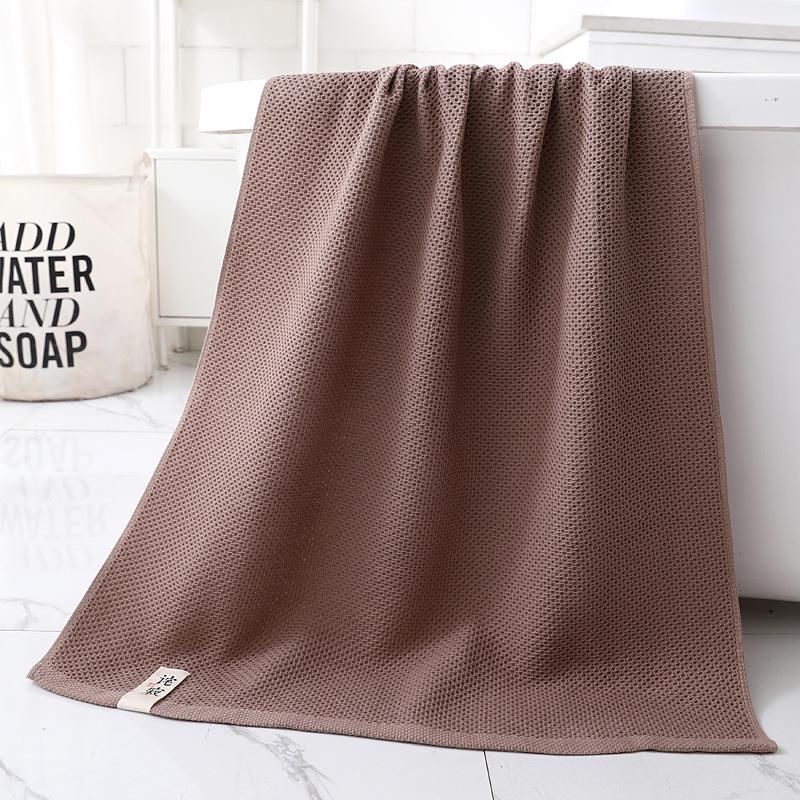 Japanese Style Soft Honeycomb Cotton Waffle Beach Towel, Absorbent & Thickened, Large Size for Bath