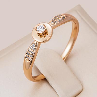 Roségold Braut Ehering Natürlicher Zirkon Accessoires Mode Modern Party Täglicher Schmuck Kristall Geschenk Für Frauen