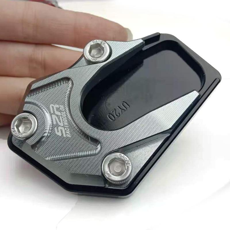 

Dolphin Side Stand Pad for Suzuki Motorcycles, Widened Titanium Color, Aluminum Alloy