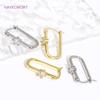 Trendy 18K Gold Plated Brass Geometric Hoop Earring Inlaid Zircon Twist Round Earring,Jewelry Party Gifts For Women Wholesale