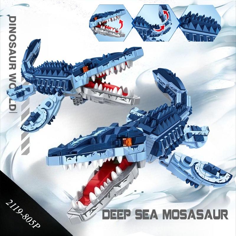 High-Quality 805Pcs High-Quality Cretaceous High-Quality Marine High-Quality Apex High-Quality Predator High-Quality Mosasaurus High-Quality