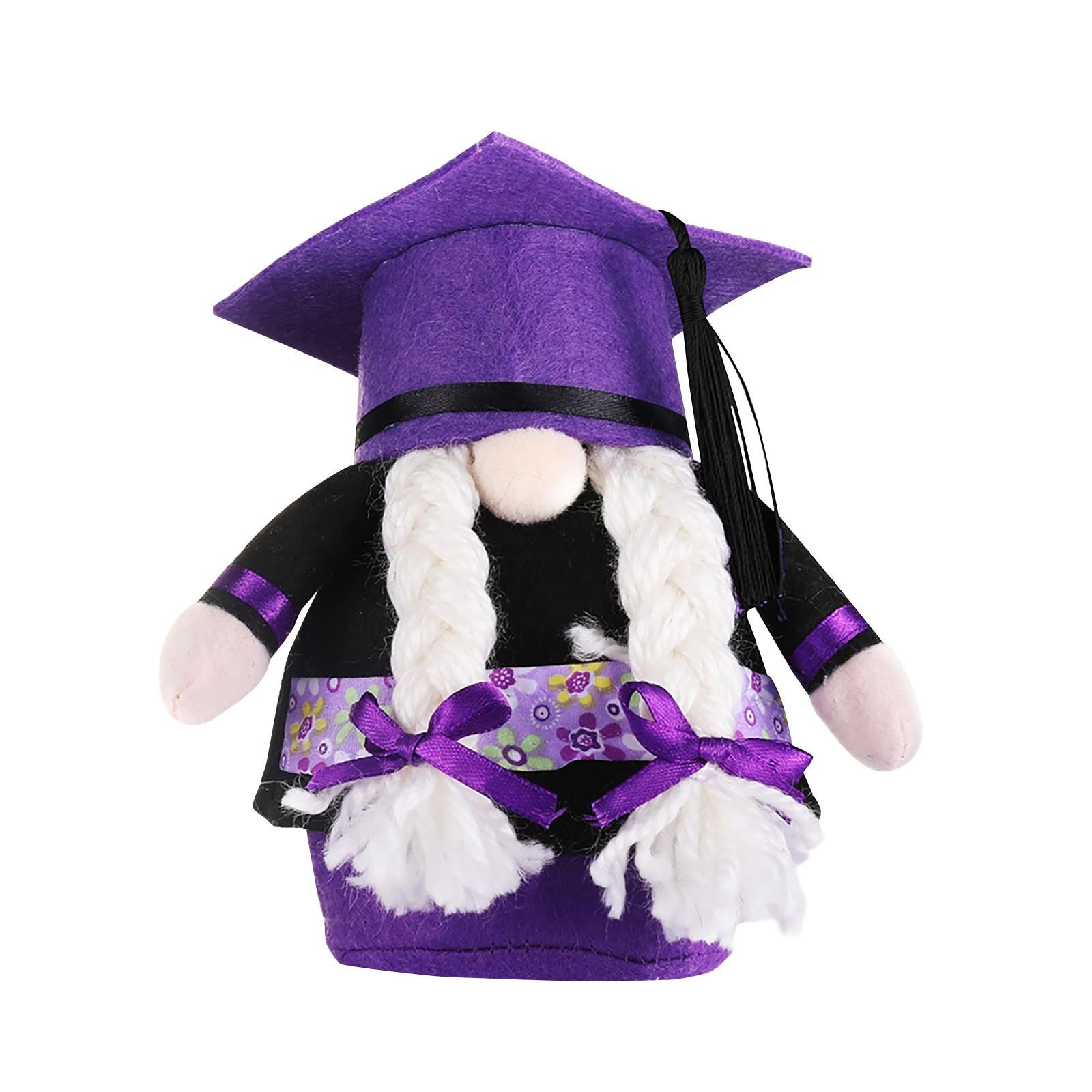 

Выпускной сезон в очках, фиолетовая шляпа бакалавра, украшение безликой куклы One Size