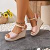 Large Size Muffin Sandals Women's Summer New Waterproof Table with Shoes