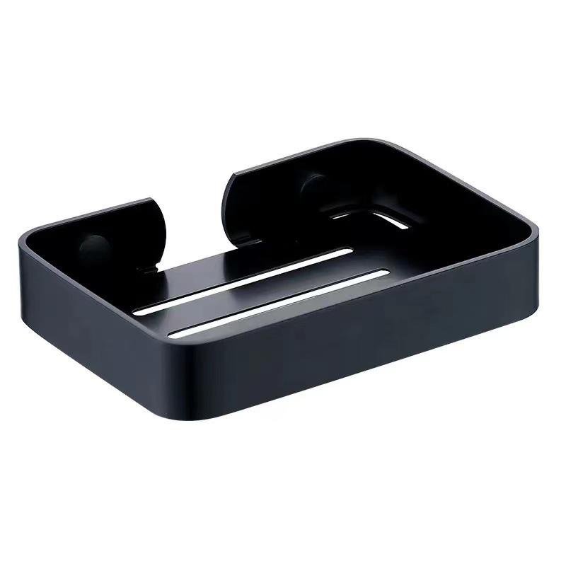 No-Drill Wall-Mounted Bathroom Storage Rack - Aluminum Nail-Free Shelves