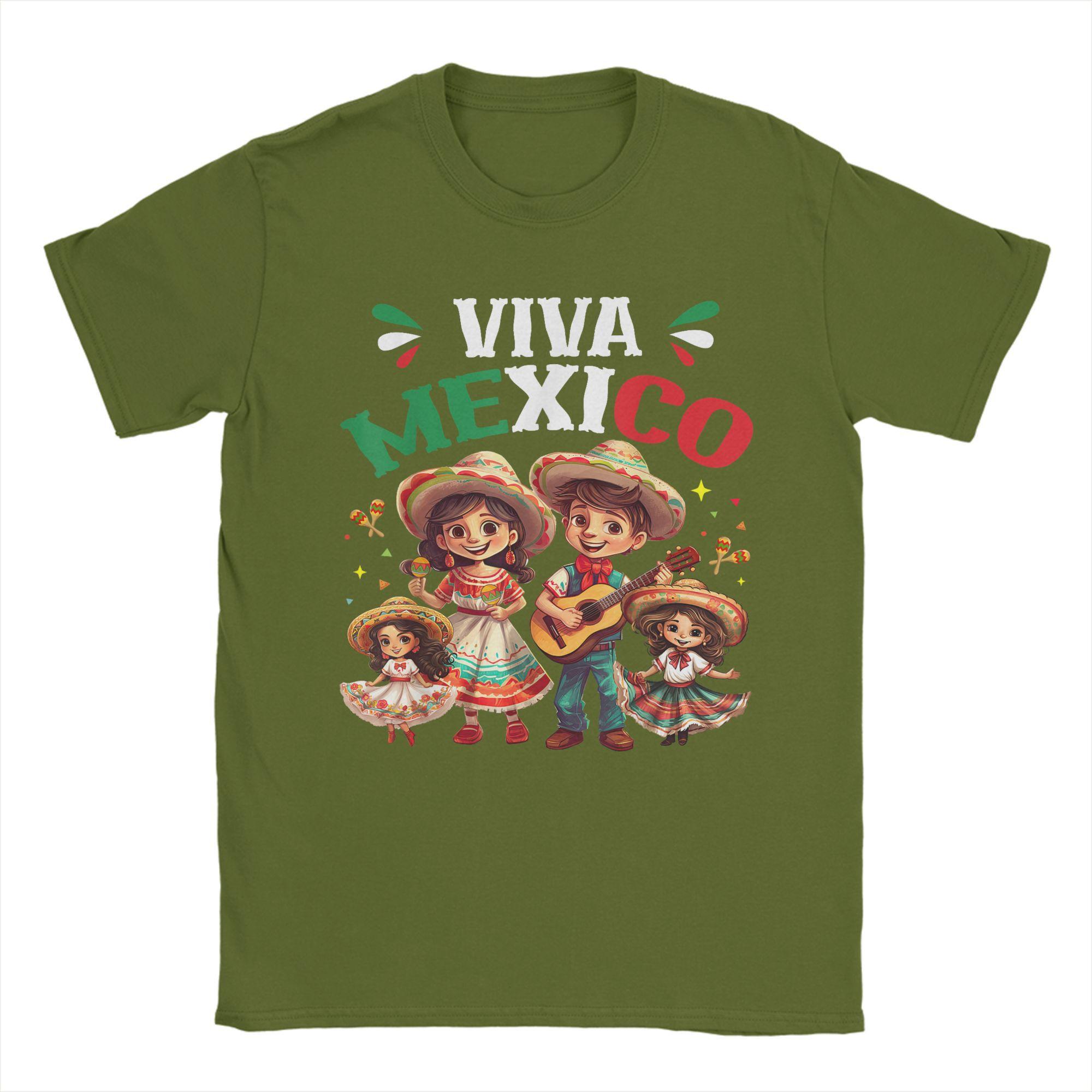 

Fashion Viva Mexico Mexican Independence Day Boys Girls T-Shirt T-Shirts Men Round Collar T Shirt Short Sleeve Tee Shirt Tops 4XL