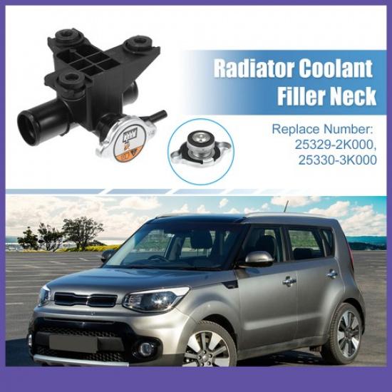 Engine Radiator Coolant Filler Neck with Cap TWO  for Kia Soul
