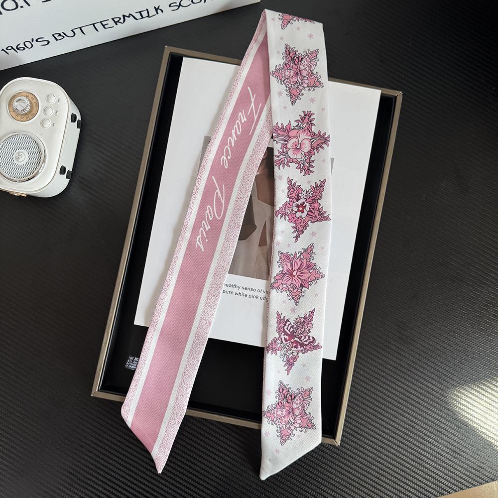 Luxusní francouzská keprová čelenka, kravata a šátek z umělého hedvábí