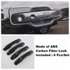 For Ford Ranger  2024 Auto Door Handle Bowl / Rearview Mirror Cap Shell Decor Cover Trim Black / Carbon Exterior Accessories