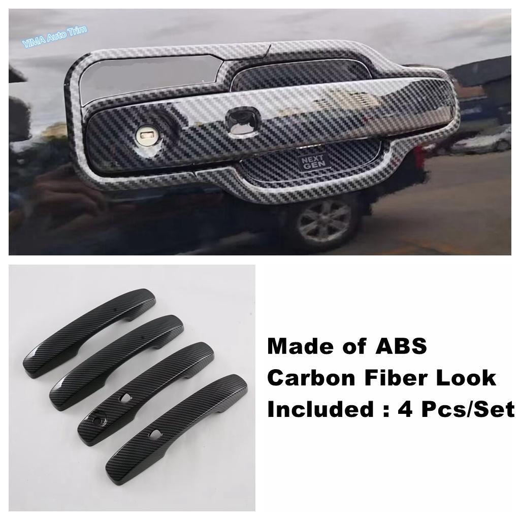 For Ford Ranger 2024 Auto Door Handle Bowl / Rearview Mirror Cap Shell Decor Cover Trim Black / Carbon Exterior Accessories