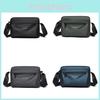 Men Waterproof Leather Film Crossbody Bag For Casual Travel And Commuting