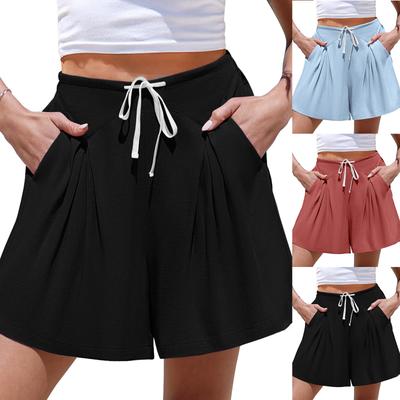 Summer Shorts For Women Casual High Waist Wide Leg Shorts