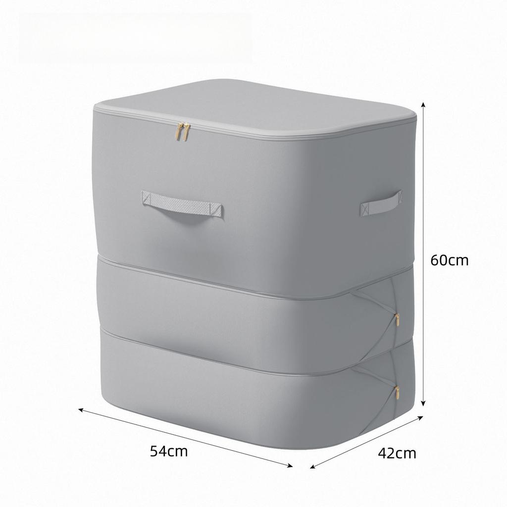 Space Saving Compression Storage Tote Bag Heavy Duty Multipurpose Rectangle Fabric Organizer for Comforters Clothes and Blankets