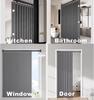 Magnetic Foldable Linen Bath Curtain Waterproof for Walk-In Shower - No Included Adjustable Rod