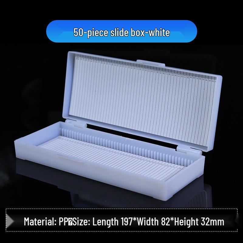 Buckle Slide Box: Holds 5/10/12/25/50/100 Microscope Slides with Secure Storage