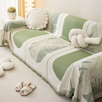 Chenille Sofa Cover Cloth Tassels Universal One Piece Cushion Delicate Skin Friendly Blanket Backrest Can Be Used On Both Sides