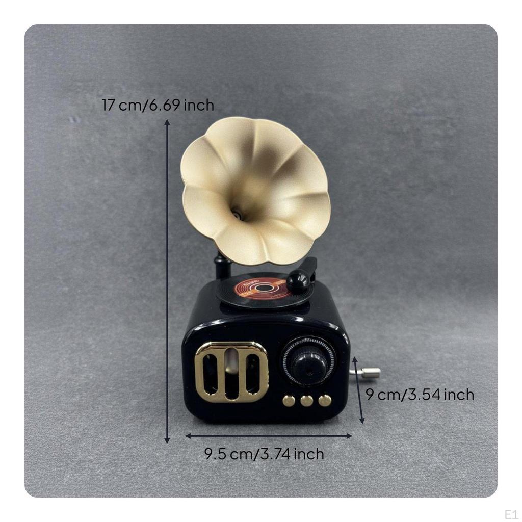 Vintage Gramofoon Muziekdoos Nostalgische Aantrekkingskracht Fonograaf Veelzijdige Decoratie