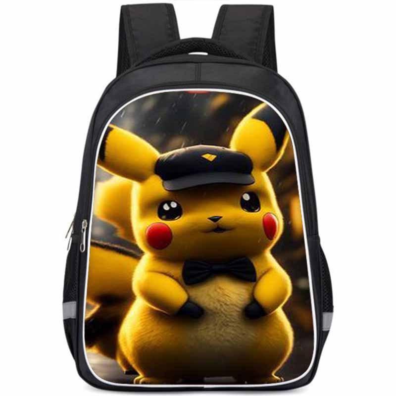 Pikachu Large Capacity Lightweight 3d Oxford Cloth Kids Backpack For School Education
