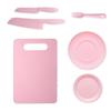 Kindergarten Safe Knife & Portable Cutting Board Set for Baby Food Preparation