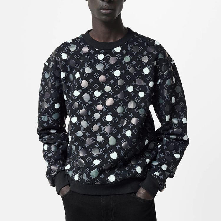 Louis Vuitton X Yayoi Kusama Sweatshirt Men's Black 1AB6J7