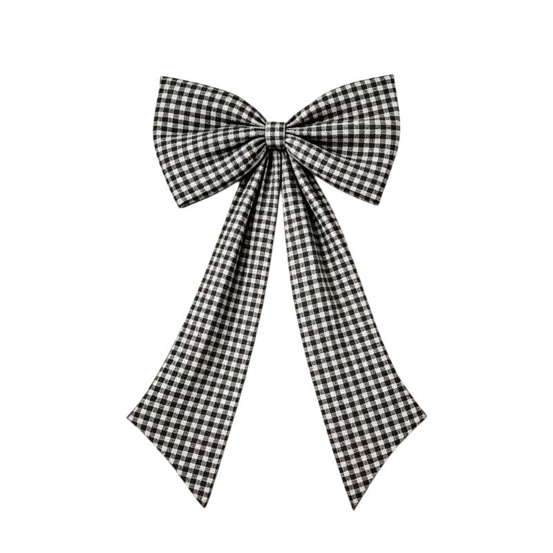 Elegant Checkered Bowknot Decoration Ideal For Female Birthday Party Lovely Butterfly Knots Ornament