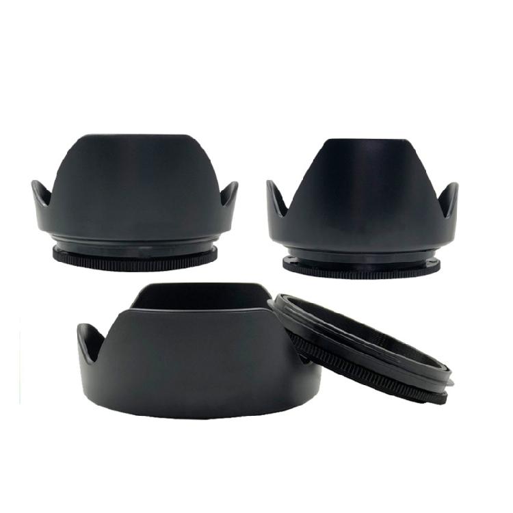 72mm Camera Lens Accessory Reversible Threaded Hood For Optimaled Light Control And Front Shielding