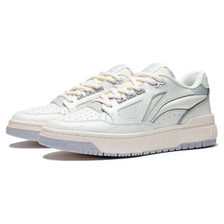 Li Ning Rookie 2 Durable Breathable Low-Top Retro Basketball Shoes Men sneaker White Gray ABCT011-2
