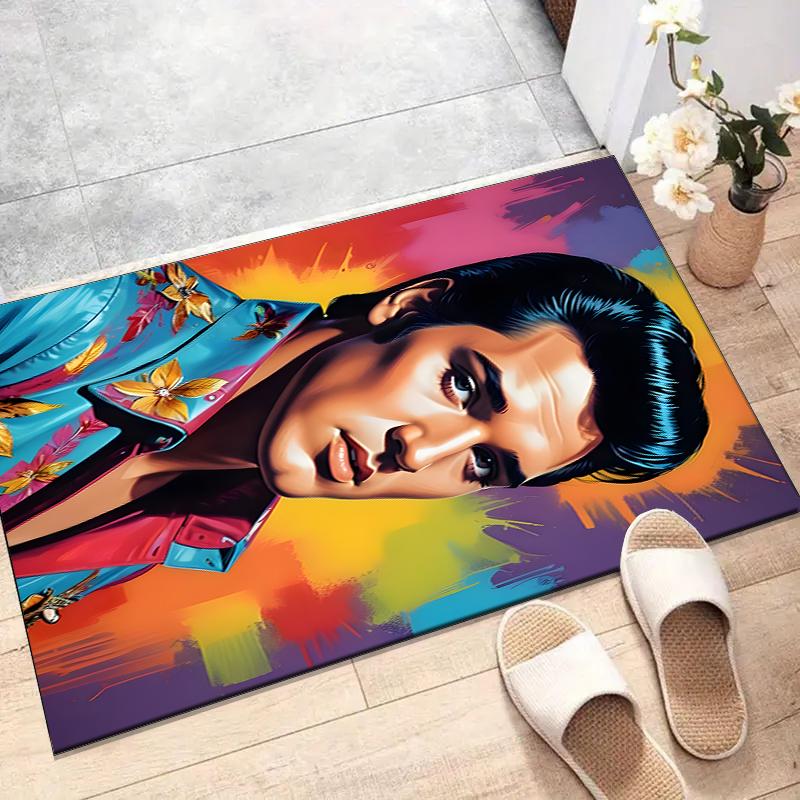 Elvis Polyester Carpet, Soft Indoor Mat for Office Chair, Living Room, Computer Desk - Decorative Home Office Rug Design