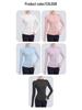 Women's Long Sleeve Yoga Top - Stand Collar, UV Protection, Lightweight Fitness Shirt for Summer 2024