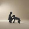 Desktop Ornament Dog Sculpture for Home Decor, 3D Printed Man And Decoration Figurine, Pet Memorial Gift Loss, Lovers Stress Relief Toy