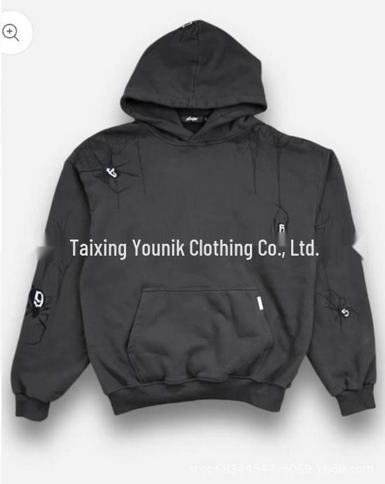 

Толстовка с капюшоном унисекс Rouliya 2024 M темно-серого