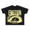 MIXED EMOTION High Quality Beauty Tide High Street Angel Hot Diamond Retro Loose Short Sleeve Full of Printed Men's and Women's T-shirts