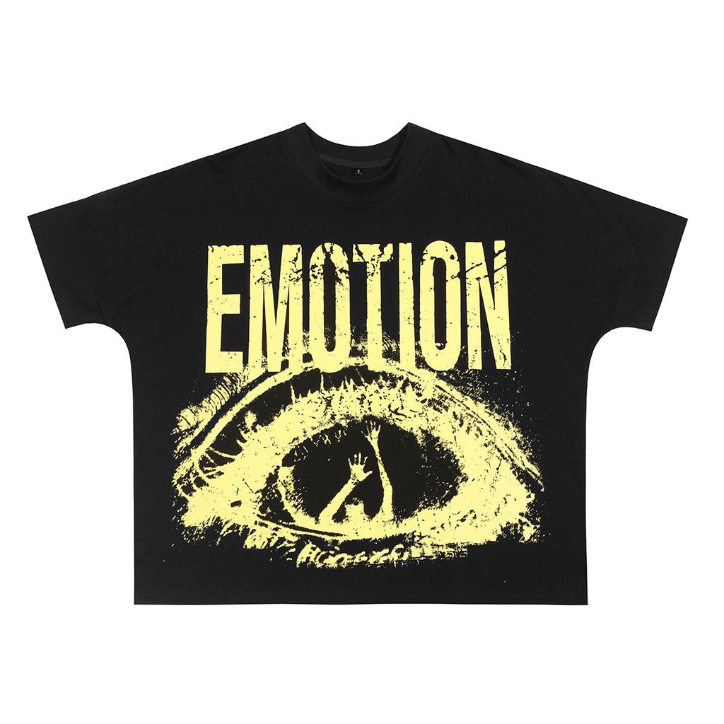 MIXED EMOTION High Quality Beauty Tide High Street Angel Hot Diamond Retro Loose Short Sleeve Full of Printed Men's and Women's T-shirts