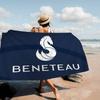B-BENETEAU Logo Microfiber Printed Beach Towel Mountain Climbing Yoga Beach Swimming Running Absorbent Soft Towel