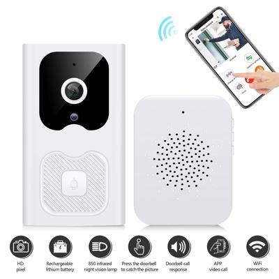 Video Doorbell Camera Smart Wireless WiFi Doorbell Camera With Chime, Two-Way Talk, HD Smart Security Camera For Ios & Android Phone