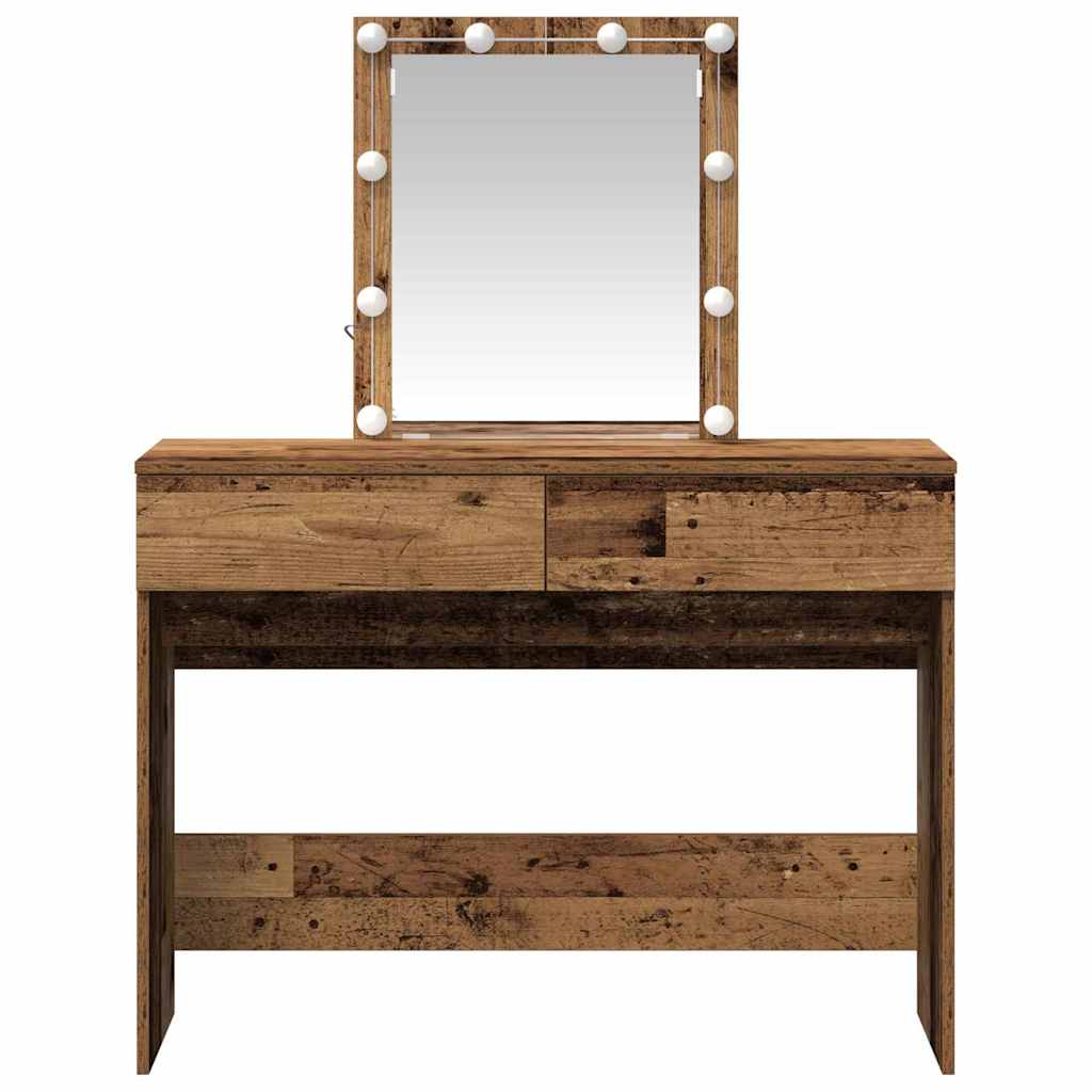 Vintage Wood Makeup Table 100 x 40 x 130 cm Engineered Wood