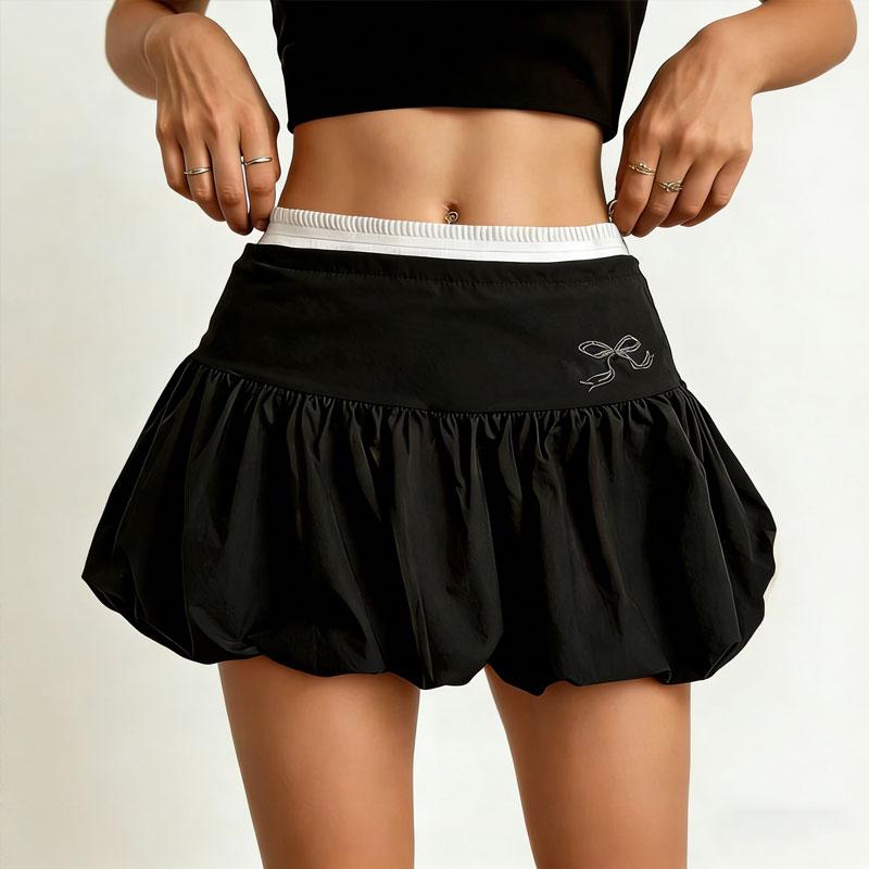 

Women s Pumpkin Skirt High Waist Mini Skirt Shorts Y2K Fashion Clothing Spring Summer XL чорний