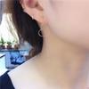 Purple Gold Love-Shaped Earrings Plated With Rose Gold Women'S Foreign Fashion Color Gold Earrings