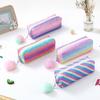 Demon Hunter Squad Rainbow Glitter Pencil Case - Shiny Student Stationery Organizer