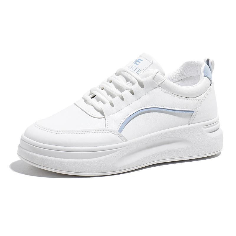 Spring and Autumn New Daily Round Head Flat Heel Little White Shoes Female Student Casual Shoes Korean Version Breathable Women's Sports Board Shoes