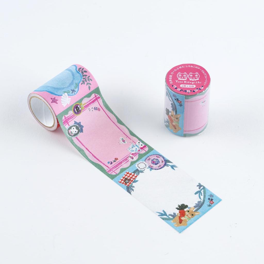Hobonichi Techo Yumi Kitagishi Roll Sticky Notes White Cat Table Decoration Planner Accessory