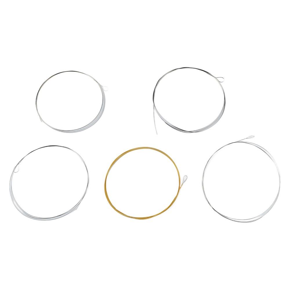 Stainless Steel Material 5 String Banjo Strings Silver+Golden Strings For Banjo Playing